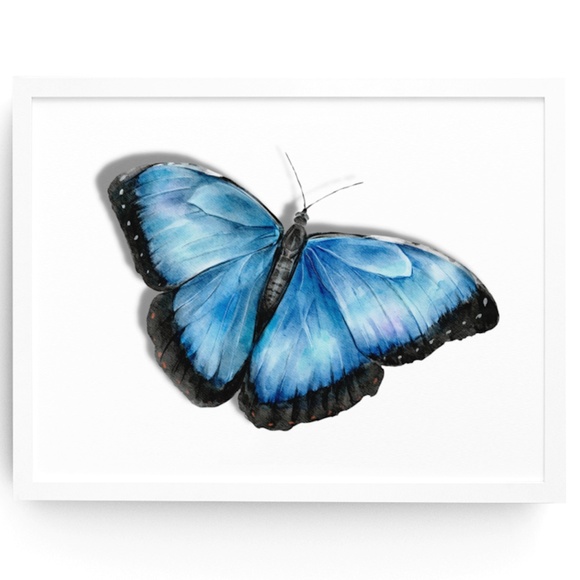 Other - Watercolor Butterfly Wall Art Illustration Print Poster Card Unframed